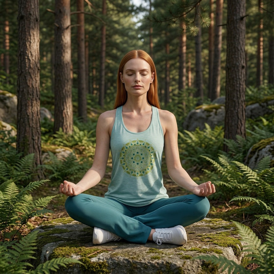 Bamboo Cotton Asana Bootcut Yoga Pant in Moroccan Teal