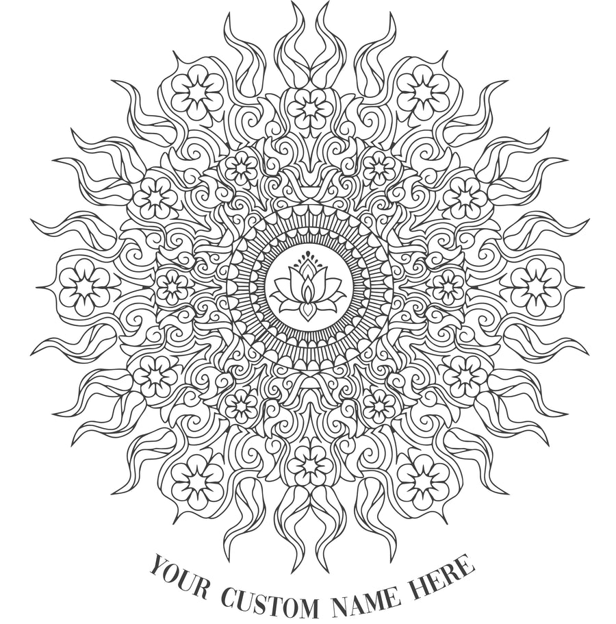 CUSTOM AL LOTUS SUN DESIGN BOTTOM CUSTOM WORDS