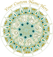 CUSTOM AL GOLD MANDALA DESIGN TOP CUSTOM WORDS