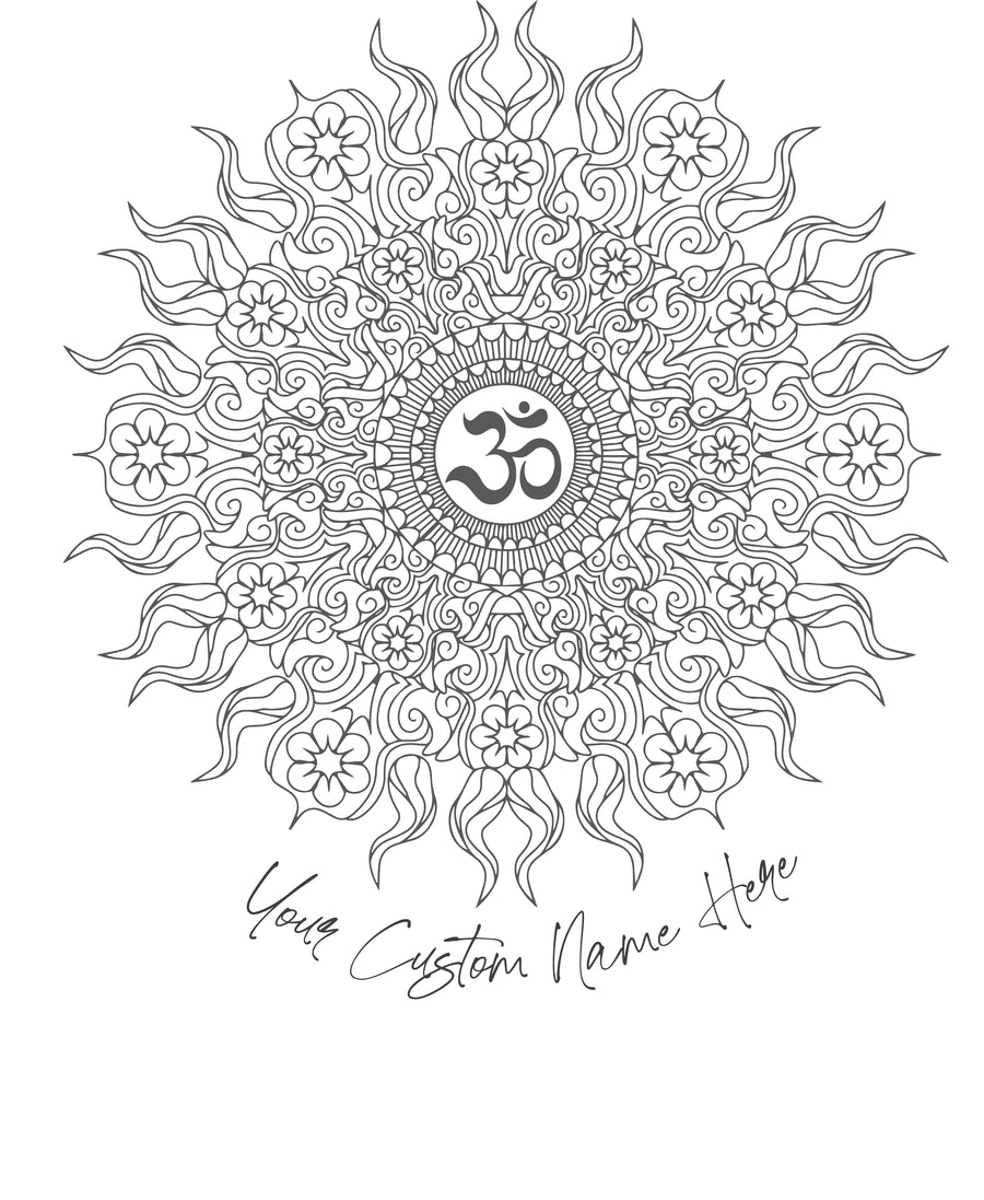 CUSTOM AL OM WILD SUN DESIGN BOTTOM CUSTOM WORDS