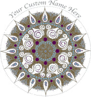 CUSTOM AL SILVER MANDALA DESIGN TOP CUSTOM WORDS