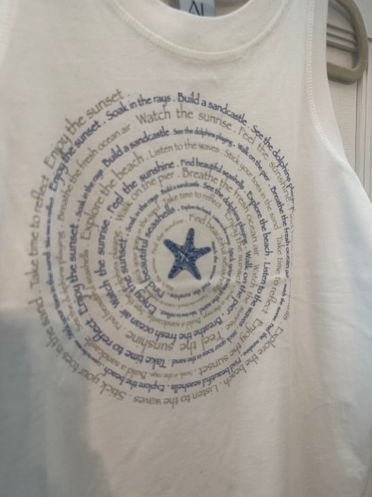 Seaside Spiral Fine Jersey Women's Tank Ancient Language Yoga Clothing