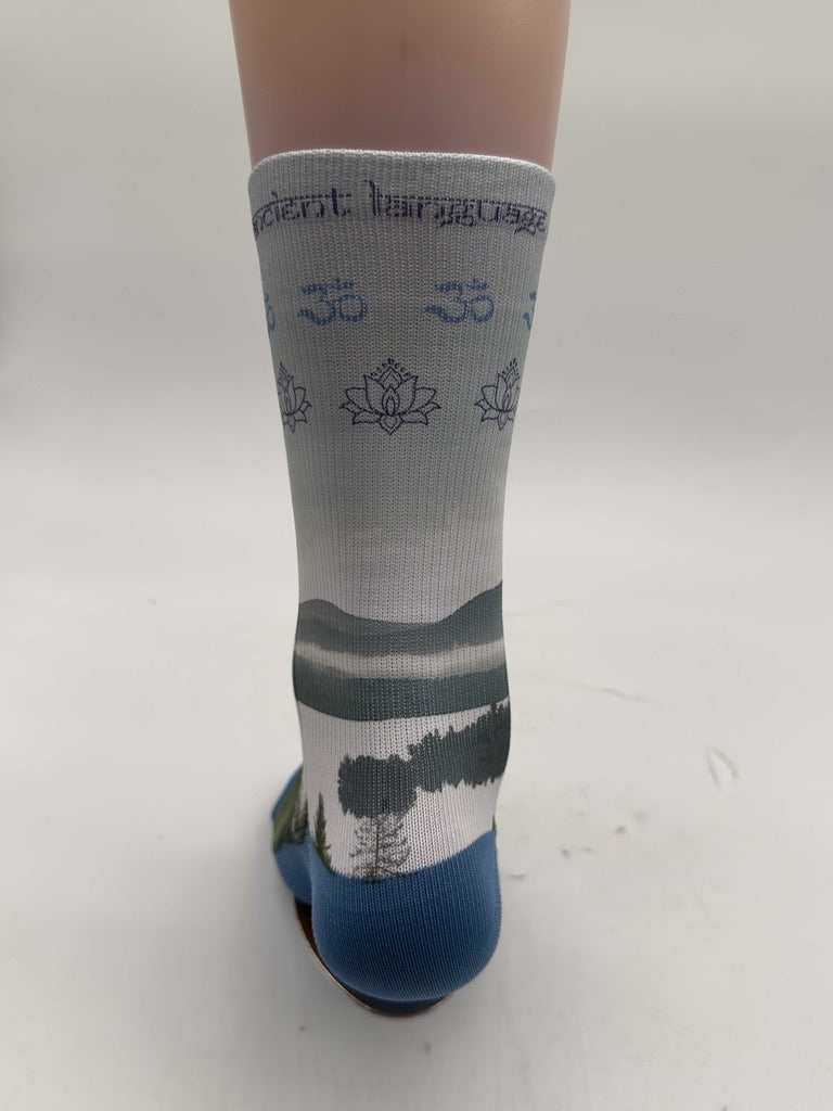 Ancient Language Mountain Sole Sock