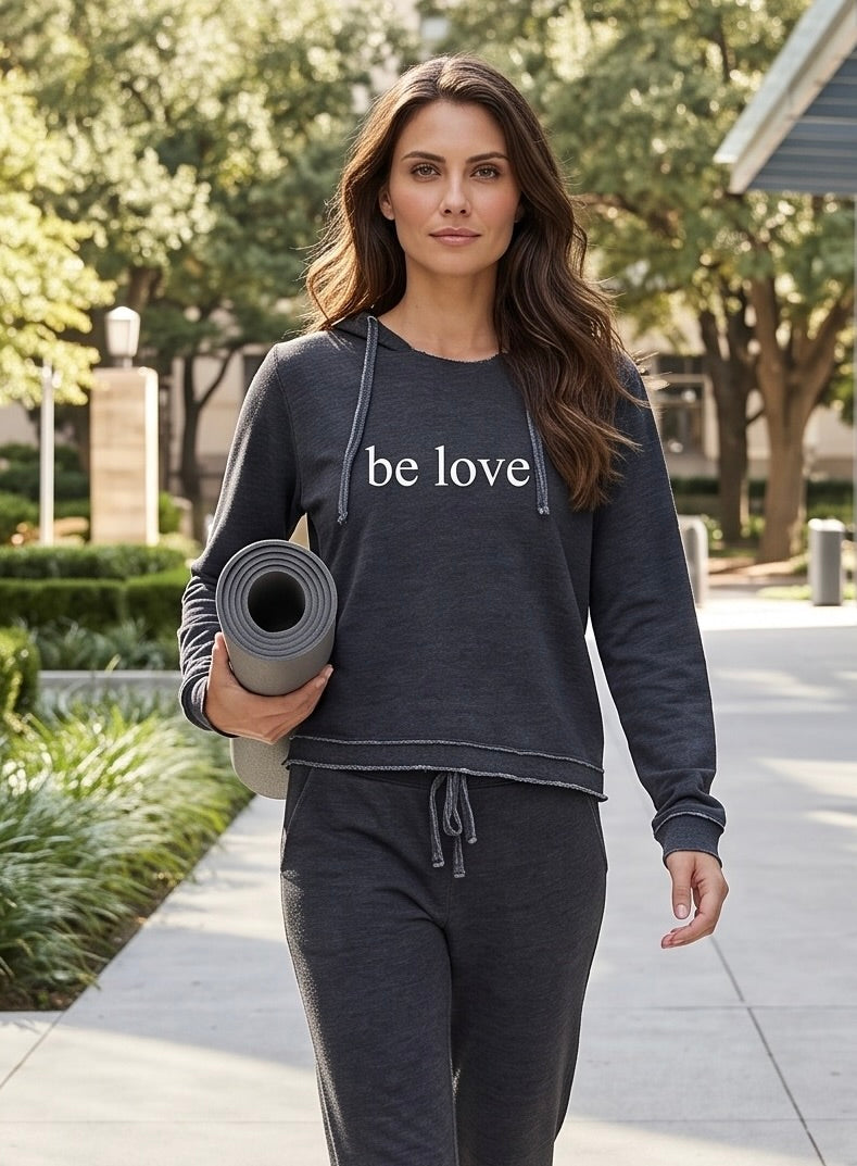 Be Love Women's Beach Hoodie in Vintage Black