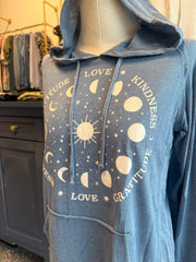Moon & Stars Women's Vintage Jersey Hoodie