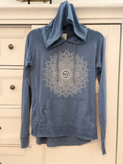 Om Wild Sun Women's Vintage Lightweight Hoodie Ancient Language Yoga Clothing