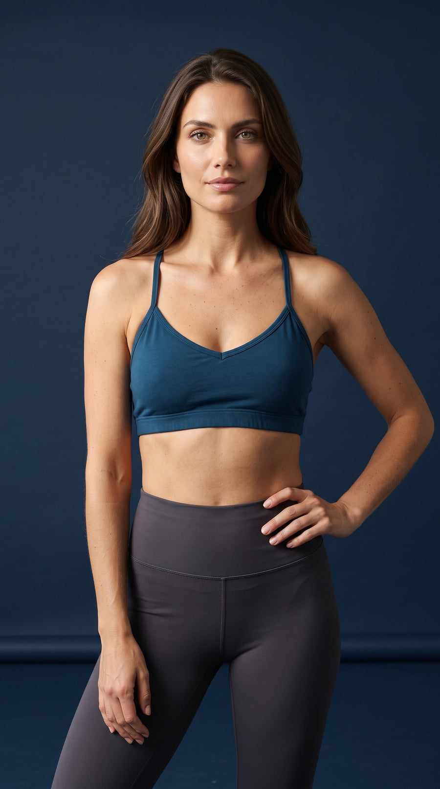 Bamboo Organic Cotton Bralette in Moroccan Teal