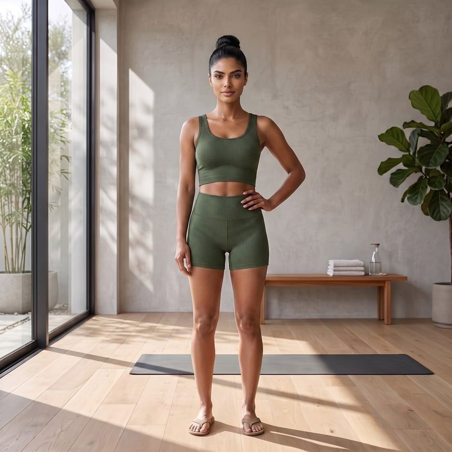 Arriving Soon Bamboo Cotton Short in Moss Green