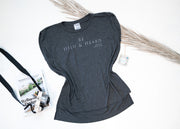 Be Held & Heard Women's Cap Sleeve Tee Ancient Language Yoga Clothing