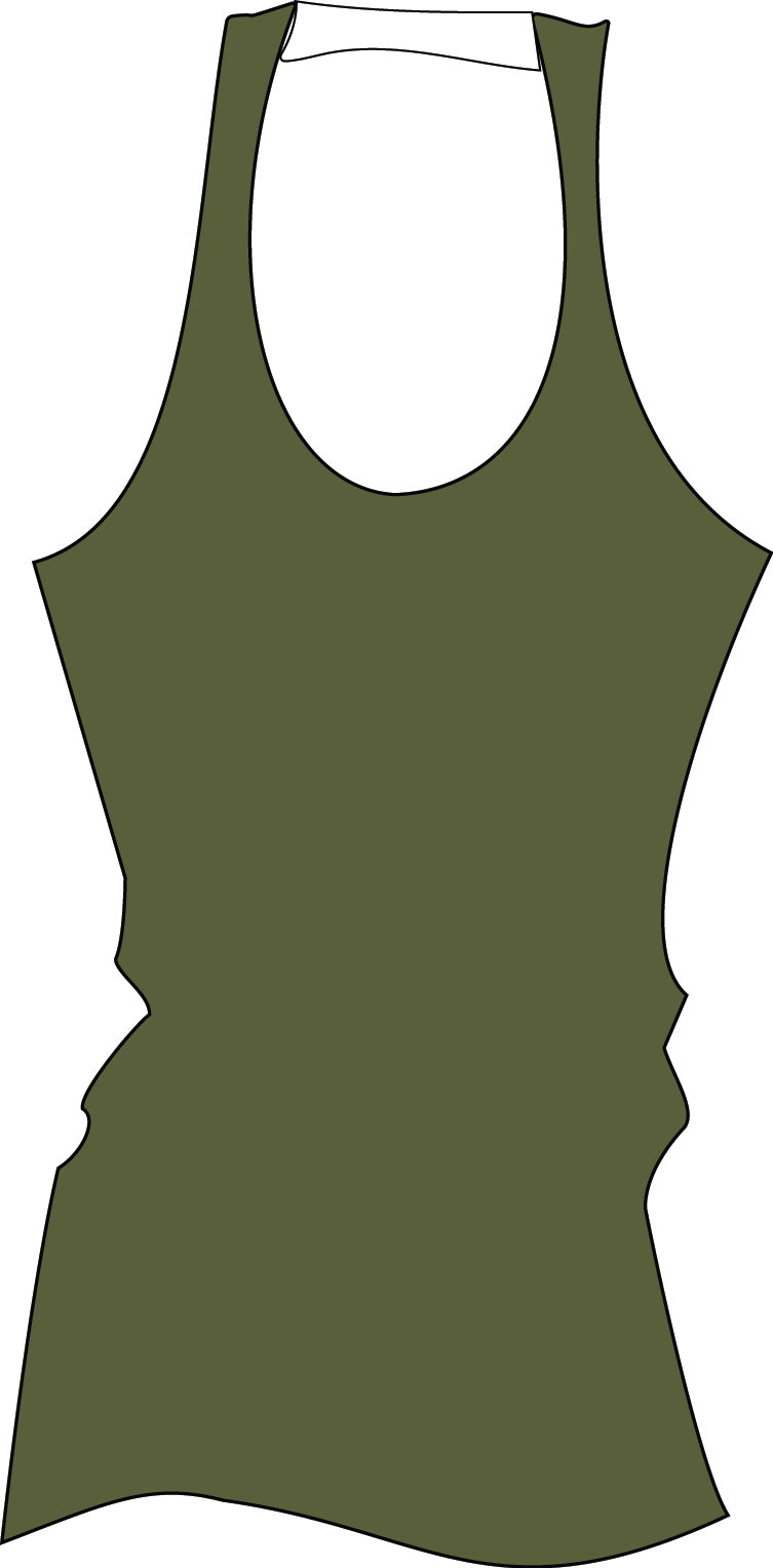 Bamboo Cotton Surya Halter Top in Moss Green