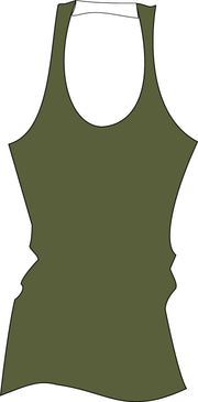 Bamboo Cotton Surya Halter Top in Moss Green