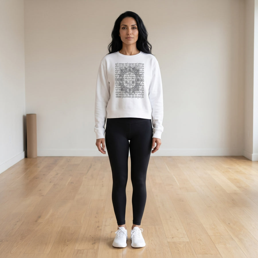 Sun Salutation Women's Soft Crew Sweatshirt in White