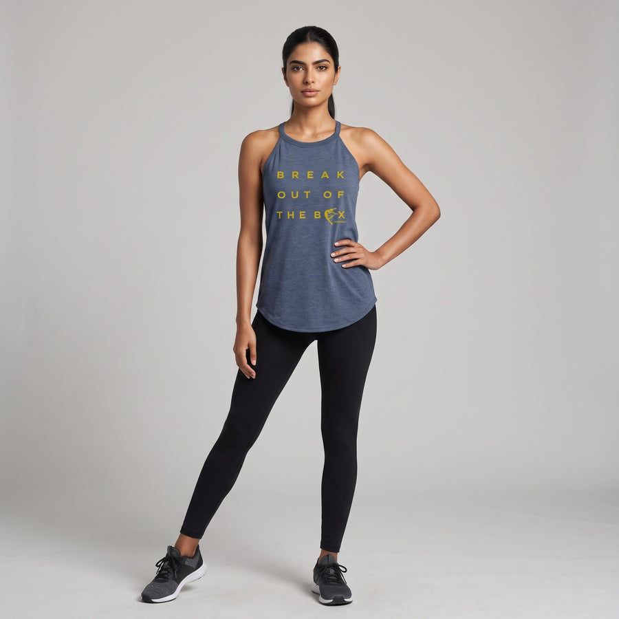 Journey Dance Break Out of the Box Rocker Tank Navy