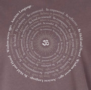 Om Sunburst Spiral Women's Relaxed Short Sleeve Tee in Purple Storm