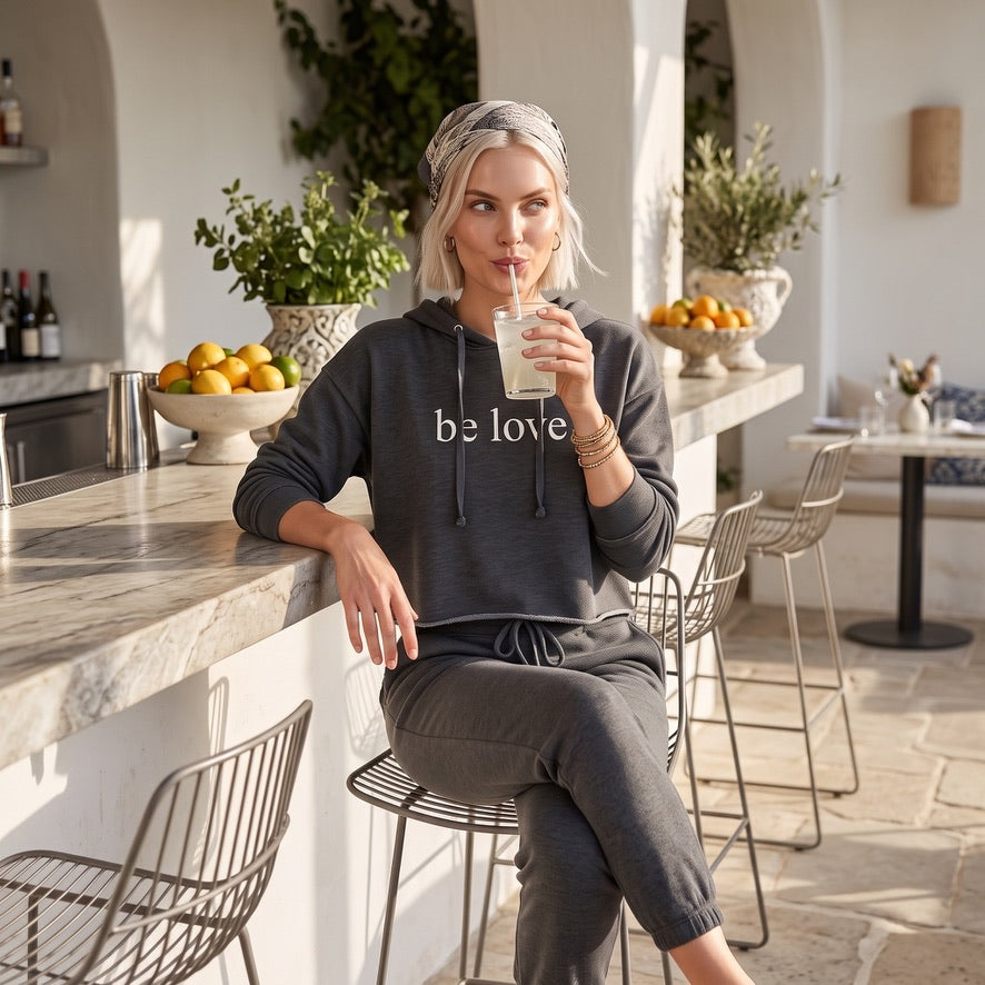 Be Love Women's Beach Hoodie in Vintage Black
