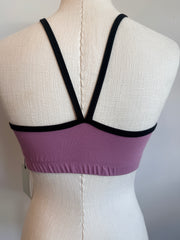 Bamboo Bralette Mauve with Black Binding