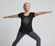 Lotus Wild Sun Women's Festival Tee in Black