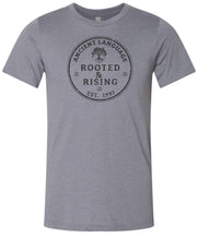 Rooted and Rising Triblend Men's Short Sleeve Tee in Storm Grey