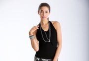 Bamboo Organic Cotton Women's Halter Top in Black