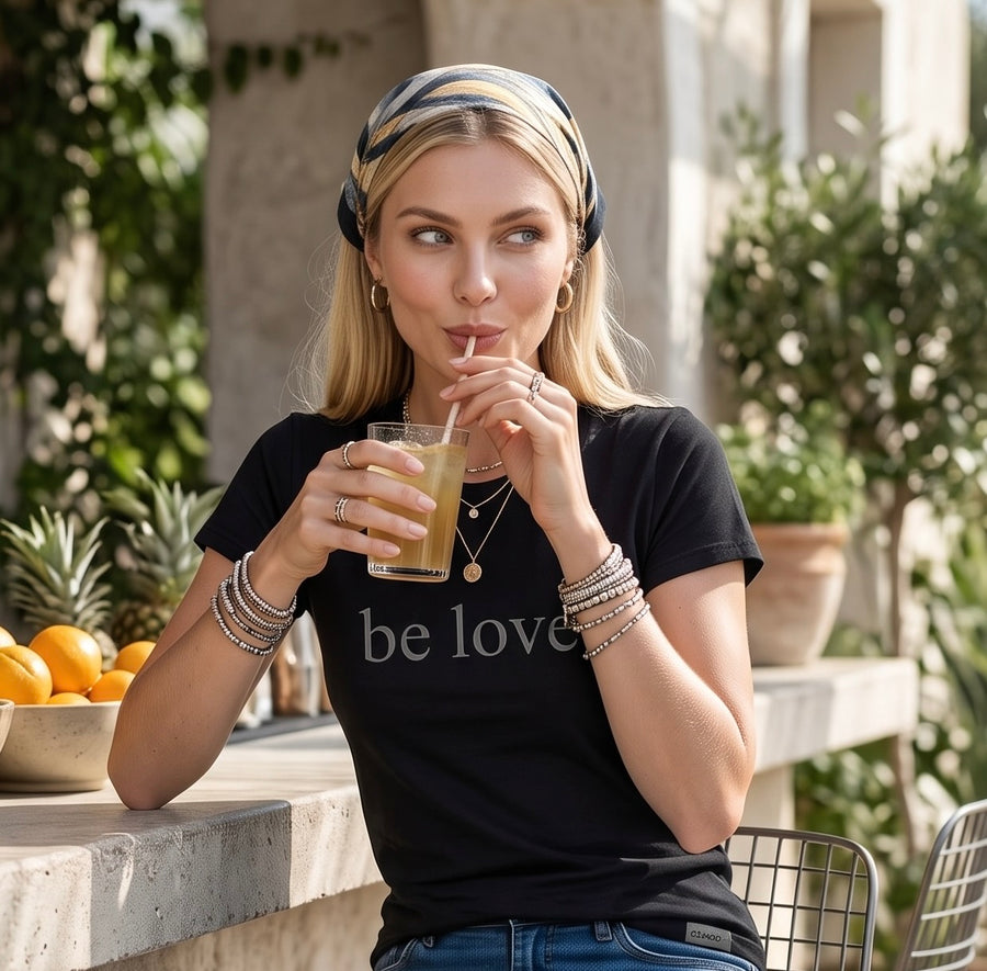 Be Love Women's Beechwood Short Sleeve Tee in Black