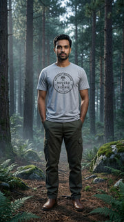Rooted and Rising Triblend Men's Short Sleeve Tee in Storm Grey