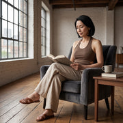 Bamboo Organic Cotton Women's Halter Top in Latte