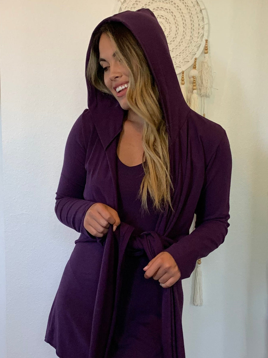 Bamboo Wrap Women's Hoodie - Ancient Language Yoga Clothing