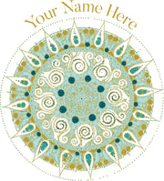 CUSTOM AL GOLD MANDALA DESIGN TOP CUSTOM WORDS
