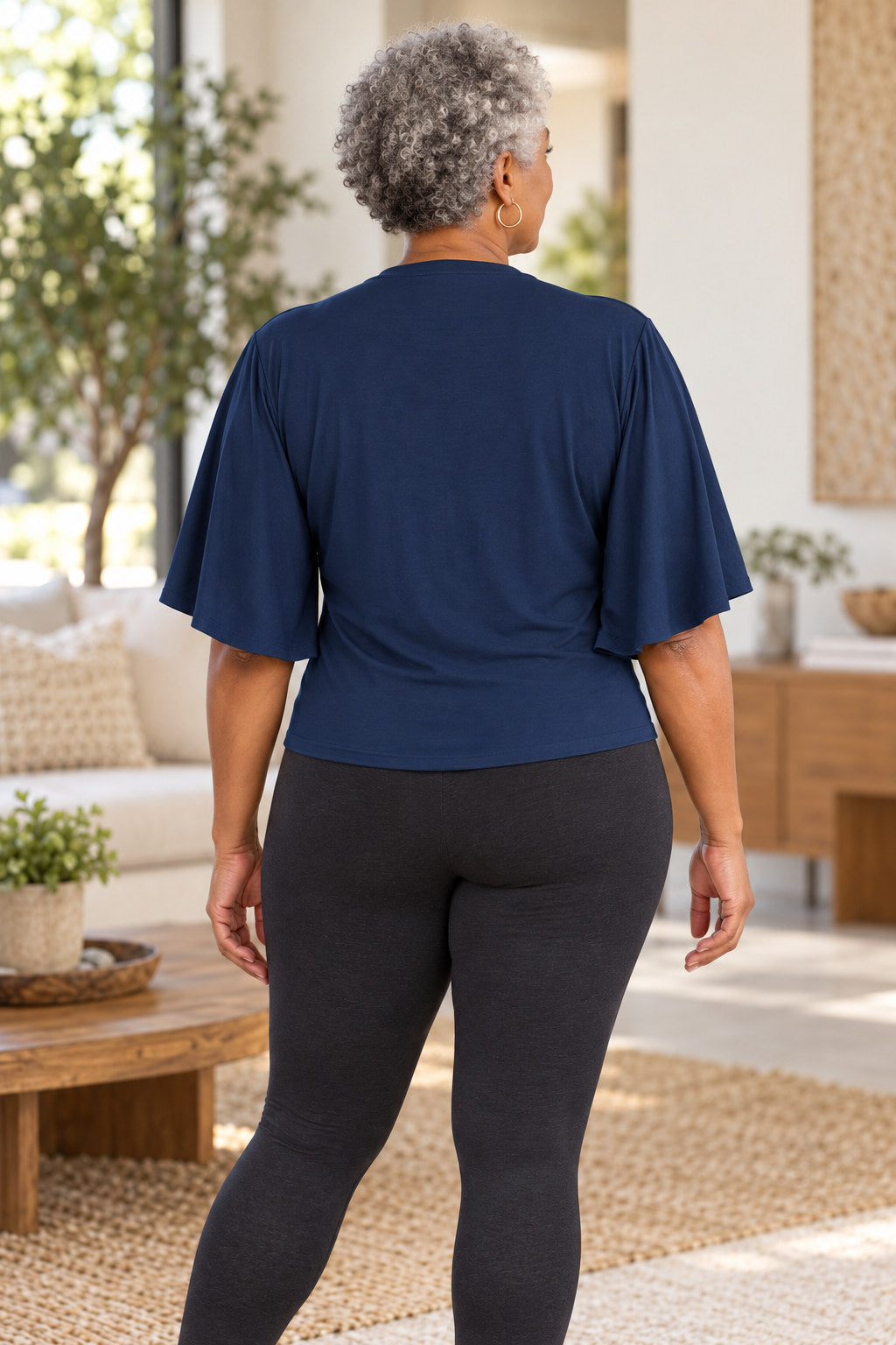 Bamboo Cotton Stretch Mudra Jacket Navy