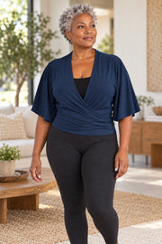 Bamboo Cotton Stretch Mudra Jacket Navy