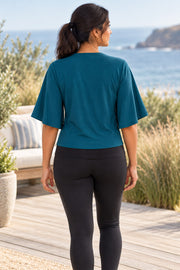Bamboo Cotton Stretch Mudra Jacket Moroccan Teal