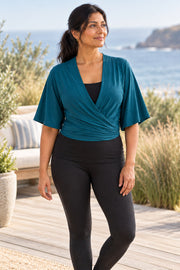 Bamboo Cotton Stretch Mudra Jacket Moroccan Teal