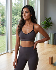 Bamboo Organic Cotton Bralette Charcoal