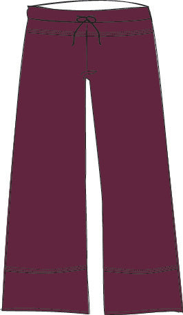 Bamboo Organic Cotton Chant Capri Women's Pant in Chianti