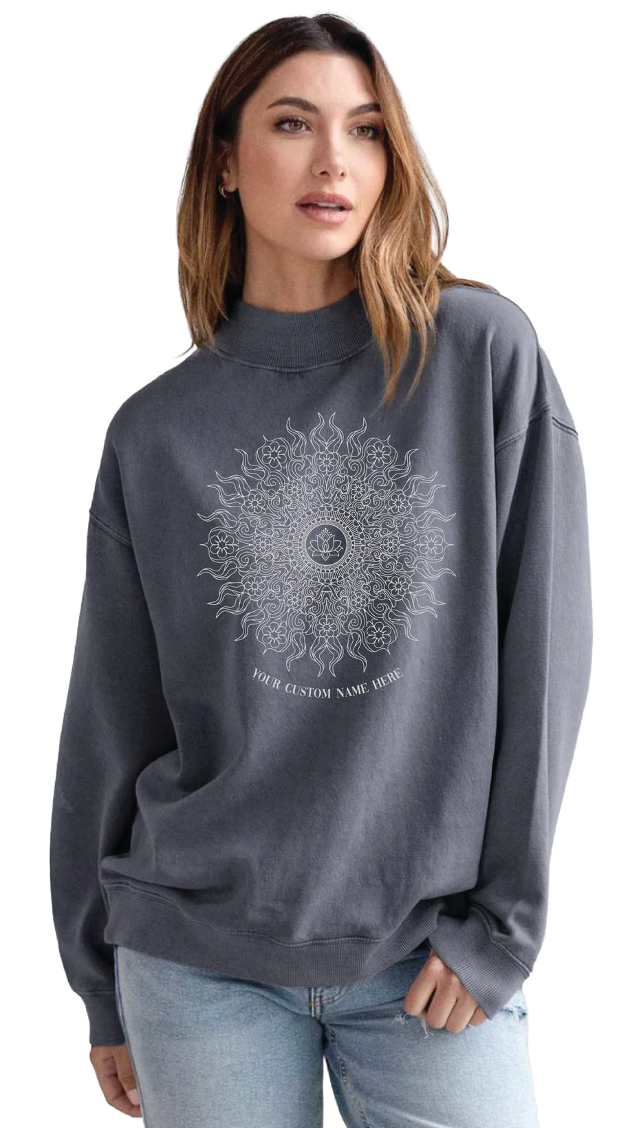 CUSTOM OM WILD SUN DESIGN OVERSIZE SWEATSHIRT