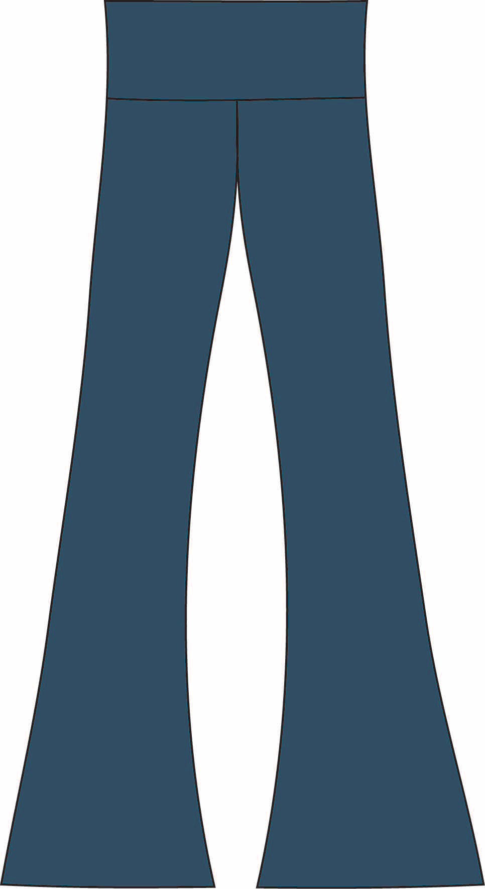 Bamboo Organic Cotton Women's Bootcut Yoga Pant in Denim Blue