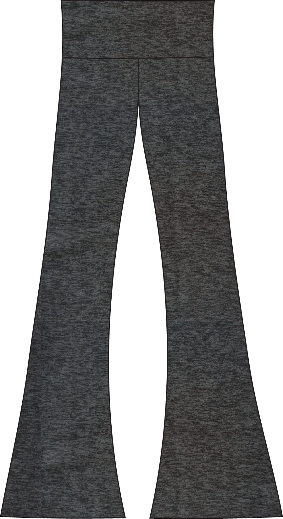 Featherweight Space Dye Women's Bootcut Yoga Pant in Charcoal Black