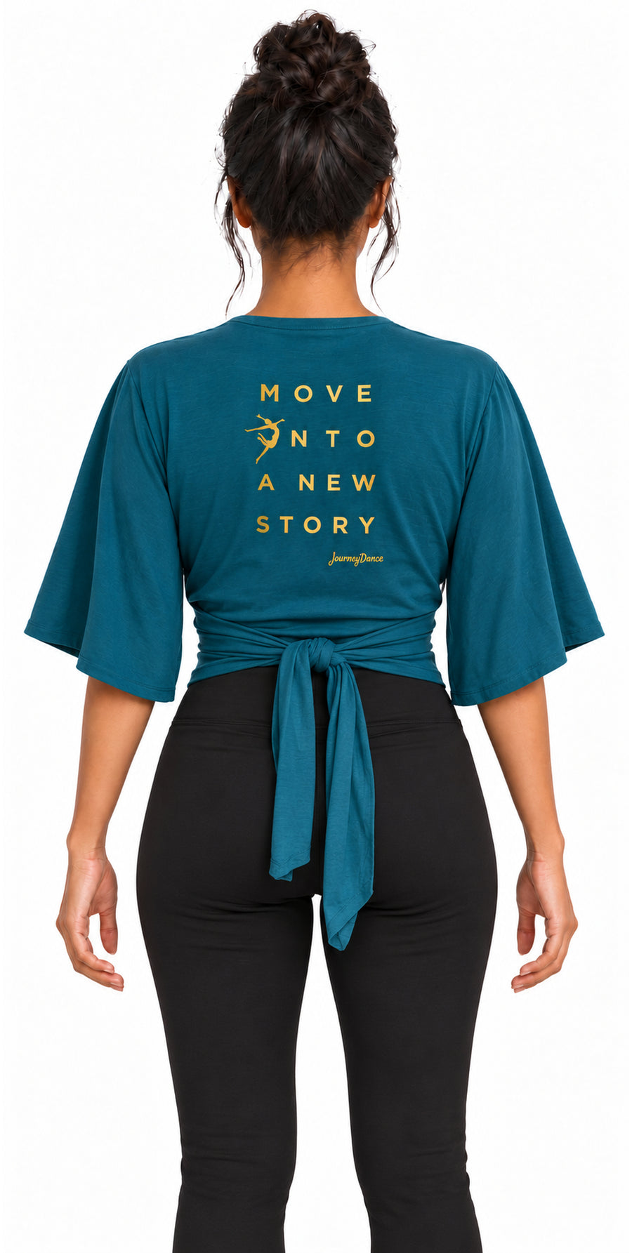 Bamboo Cotton Stretch Tie Kimono Jacket Moroccan Teal