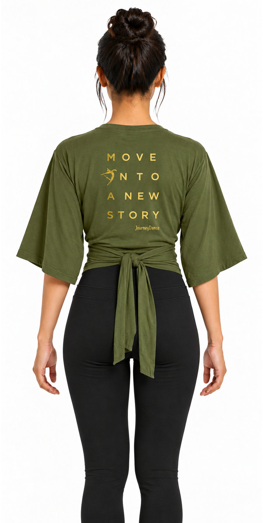 Bamboo Cotton Stretch Tie Kimono Jacket Moss Green
