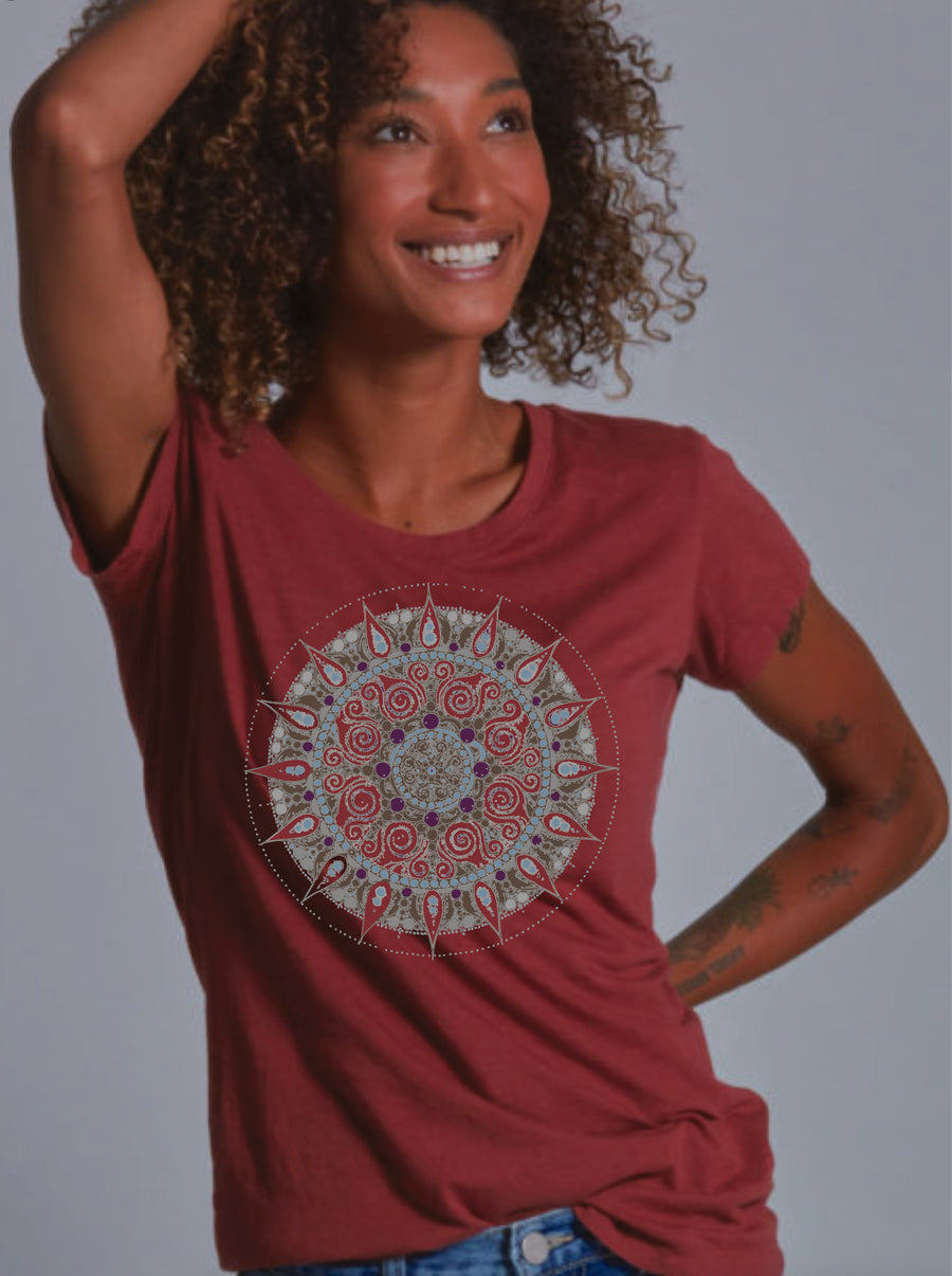 CUSTOM AL SILVER MANDALA DESIGN TOP CUSTOM WORDS