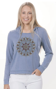 Mandala Womens Beach Hoodie - Ancient Language Yoga Clothing