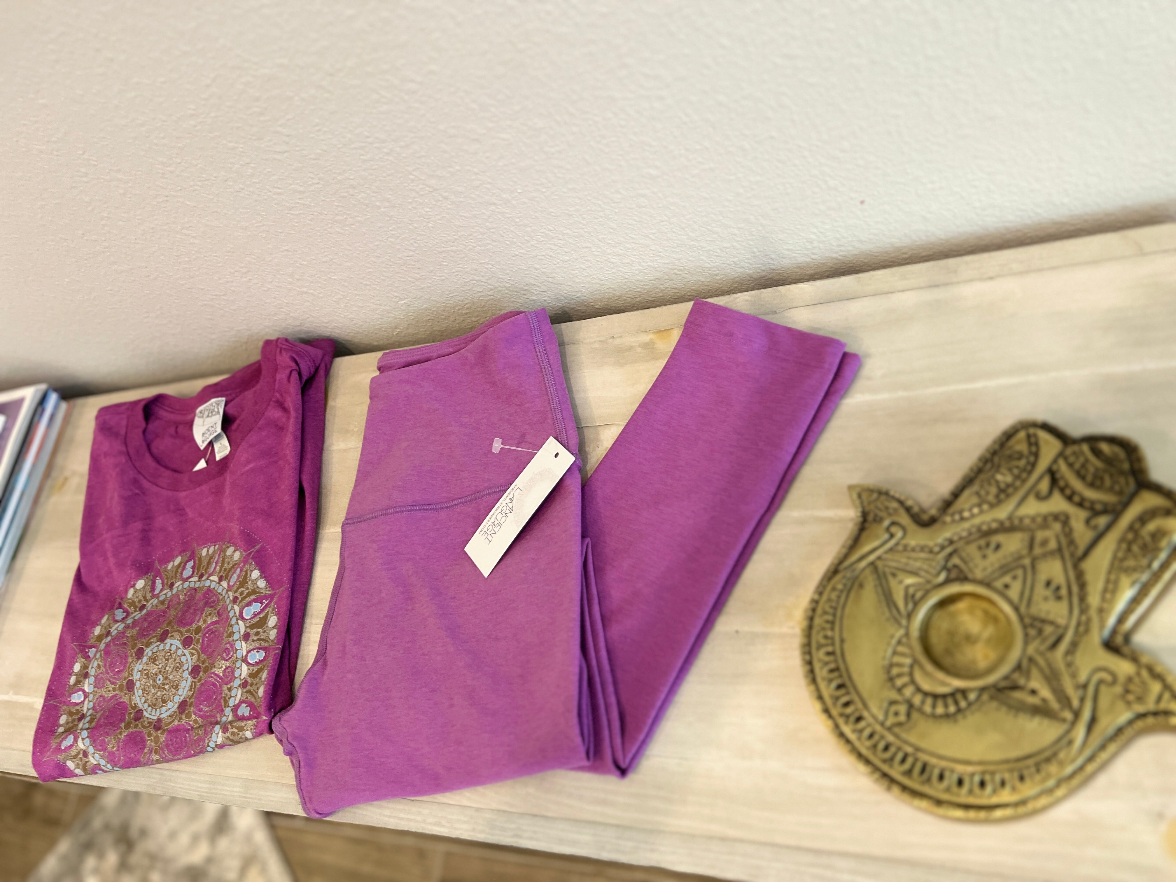 Spacedye High Waisted Women's Yoga Legging in Magenta