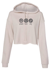 Peace Love Om Women's Crop Hoodie