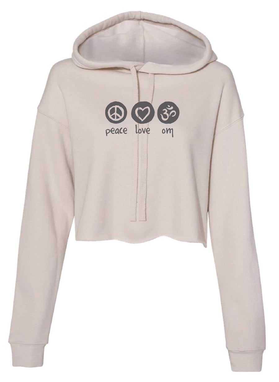 Peace Love Om Women's Crop Hoodie