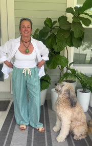 Drawstring Hemp Organic Cotton Wide Leg Pant