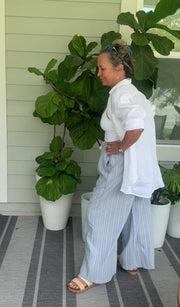 Drawstring Hemp Organic Cotton Wide Leg Pant