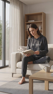 Be Love Women's Beach Hoodie in Vintage Black